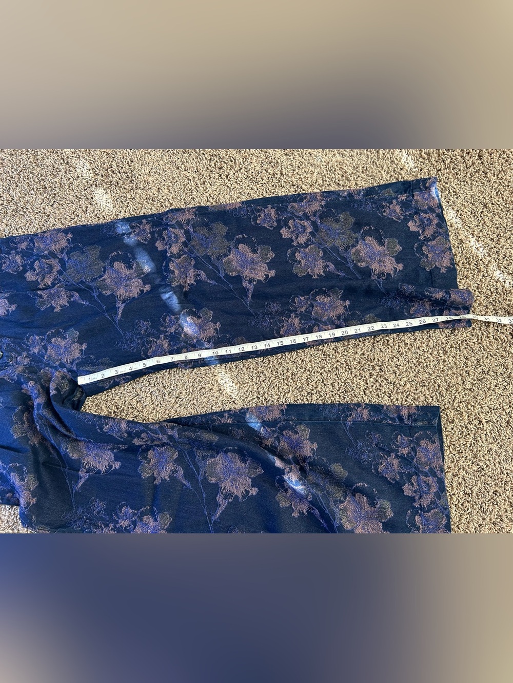 NWT Anthropologie Pilcro Ultra High Rise Wide Leg Jean Pants Shimmer Floral 30 - Picture 16 of 16